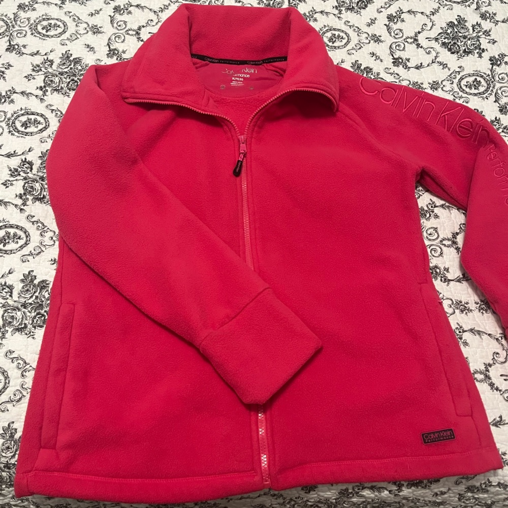 Calvin Klein performance hot pink XL, zip hoodie